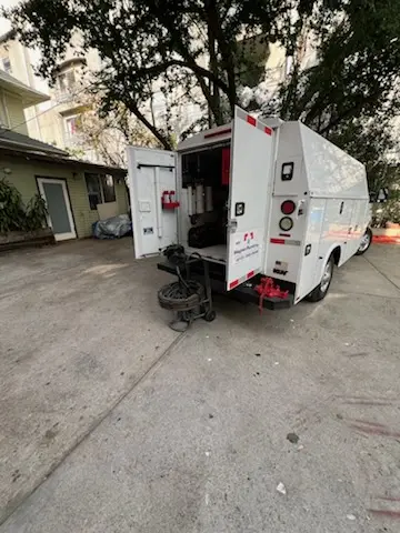 Magnet Plumbing service vehicle on-site for Sewer Line Repair in Bahama Beach